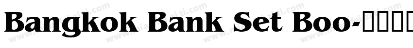 Bangkok Bank Set Boo字体转换